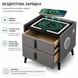 Тумбочка приліжкова розумна OKOP KP-588 з RGB-підсвіткою, Bluetooth-динаміками та бездротовою зарядкою Qi, чорна 003Т фото 4