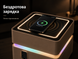 Тумбочка для дому OKOP KP-589 з RGB-підсвіткою, Bluetooth-динаміками та бездротовою зарядкою Qi, біла 005Т фото 5