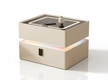 Смарт-тумбочка для дому OKOP KP-589 з RGB-підсвіткою, Bluetooth-динаміками та бездротовою зарядкою Qi, біла 006Т фото