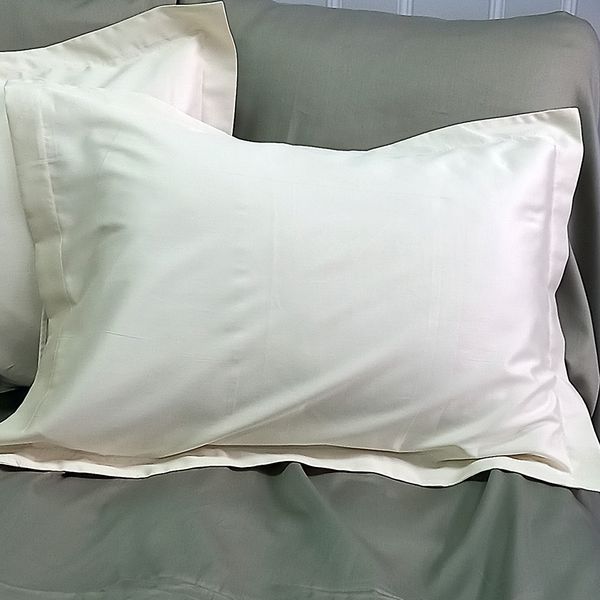 Постільна білизна ДУЕТ MILK CHAMPAGNE/OLIVE Premium Сатин MERISET - Сімейний на резинці MER-1810555344 фото