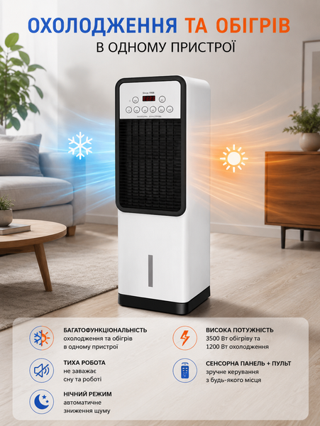 Охолоджувач повітря 2в1 Germatic Air Max Pro BFX-8D-1668 (мобільний кондиціонер) з обігрівом BFX1668 фото