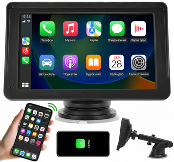 Портативний CarPlay монітор 7 дюймів B601W на лобове скло 0016С фото