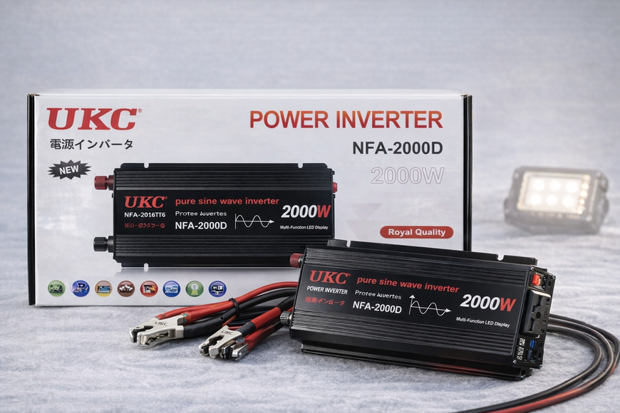 Інвертор UKC NFA-2000D 12V-220V 2000W (чиста синусоїда) 020В фото