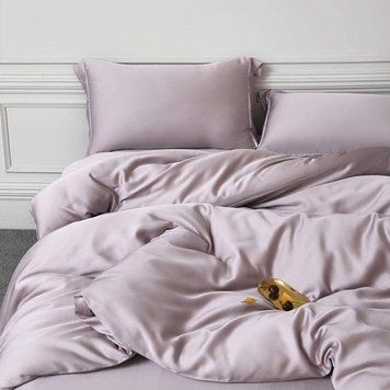 Постільна білизна PEARL PINK Premium Сатин однотон MERISET - Сімейний на резинці MER-1810555382 фото
