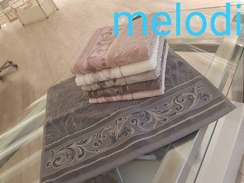 Melodi велюрові рушники 50х90см., 6 шт/уп. Pupilla Туреччина. 3343 фото