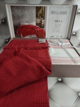 Mela kirmizi Літній набір з вафельним покривалом. Irina Home Туреччина 2938 фото