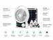 Вентилятор портативний Solar 5-в-1 6 Вт акумулятор 5500 мАч з Bluetooth, LED-підсвіткою, FM-радіо, powerbank, USB Type-C, білий М601 фото 5