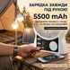 Вентилятор портативний Solar 5-в-1 6 Вт акумулятор 5500 мАч з Bluetooth, LED-підсвіткою, FM-радіо, powerbank, USB Type-C, білий М601 фото 4