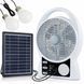 Вентилятор портативний Solar 5-в-1 6 Вт акумулятор 5500 мАч з Bluetooth, LED-підсвіткою, FM-радіо, powerbank, USB Type-C, білий М601 фото 1