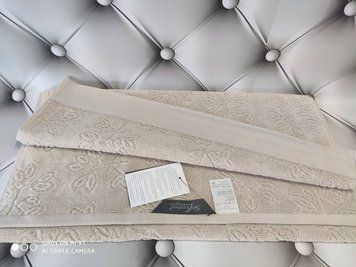 Leaf bej махровий рушник 50х100см., 525 г/м2. Бавовна. Soft cotton Туреччина. 2358 фото